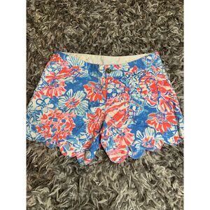 Lilly Pulitzer Buttercup Scalloped Shorts size 00